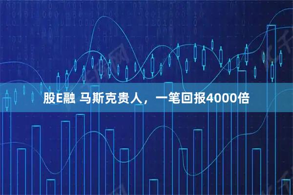 股E融 马斯克贵人,一笔回报4000倍